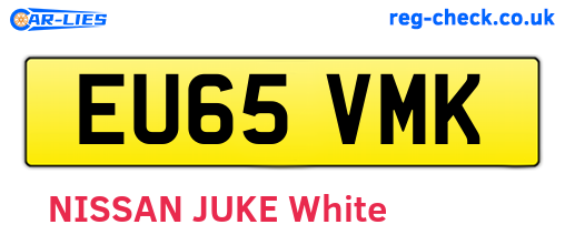 EU65VMK are the vehicle registration plates.