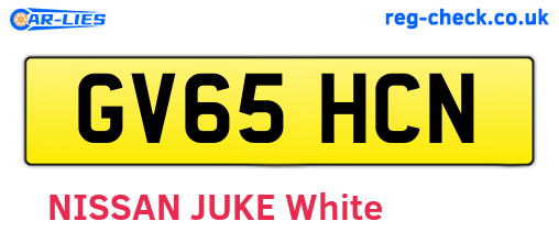 GV65HCN are the vehicle registration plates.