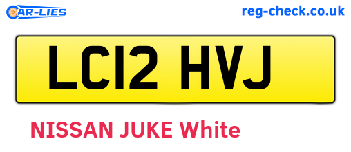 LC12HVJ are the vehicle registration plates.