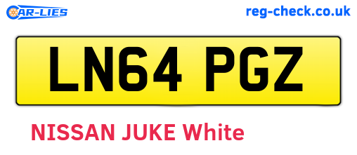 LN64PGZ are the vehicle registration plates.