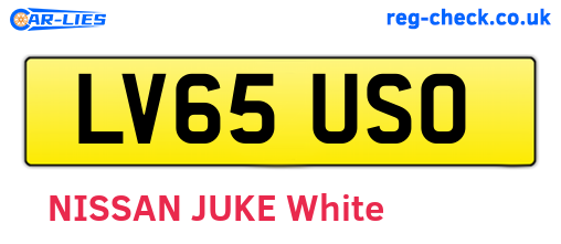 LV65USO are the vehicle registration plates.
