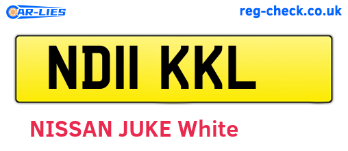ND11KKL are the vehicle registration plates.