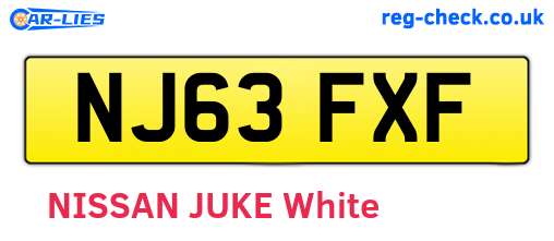 NJ63FXF are the vehicle registration plates.