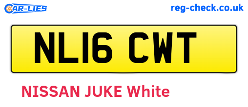 NL16CWT are the vehicle registration plates.