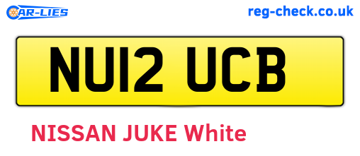 NU12UCB are the vehicle registration plates.