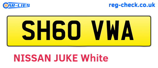 SH60VWA are the vehicle registration plates.