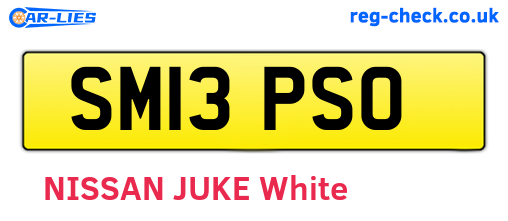 SM13PSO are the vehicle registration plates.