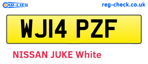 WJ14PZF are the vehicle registration plates.