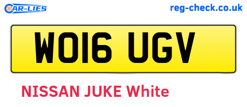 WO16UGV are the vehicle registration plates.