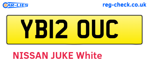 YB12OUC are the vehicle registration plates.