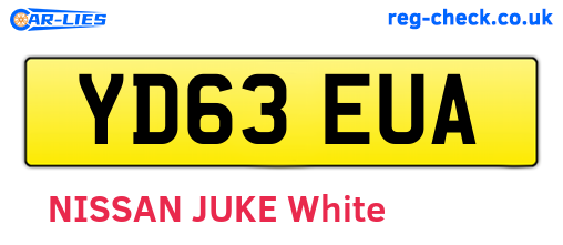 YD63EUA are the vehicle registration plates.