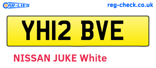 YH12BVE are the vehicle registration plates.