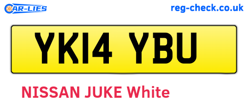 YK14YBU are the vehicle registration plates.