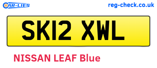 SK12XWL are the vehicle registration plates.