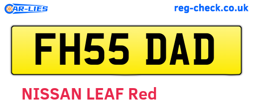 FH55DAD are the vehicle registration plates.