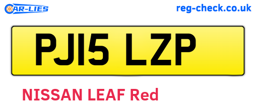 PJ15LZP are the vehicle registration plates.