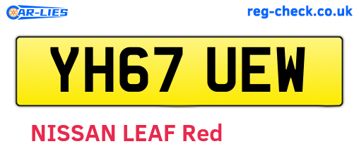 YH67UEW are the vehicle registration plates.