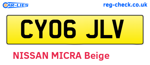 CY06JLV are the vehicle registration plates.