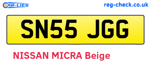 SN55JGG are the vehicle registration plates.