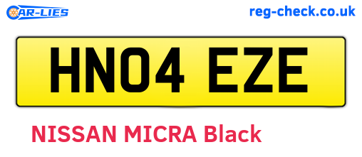 HN04EZE are the vehicle registration plates.