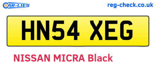 HN54XEG are the vehicle registration plates.