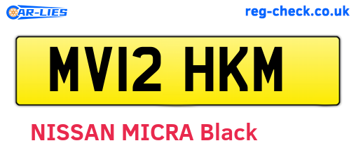 MV12HKM are the vehicle registration plates.