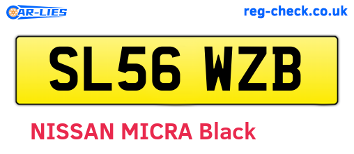 SL56WZB are the vehicle registration plates.