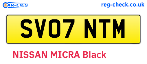 SV07NTM are the vehicle registration plates.