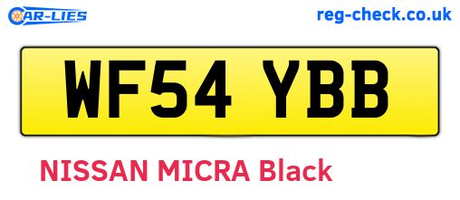 WF54YBB are the vehicle registration plates.