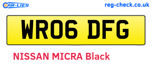 WR06DFG are the vehicle registration plates.
