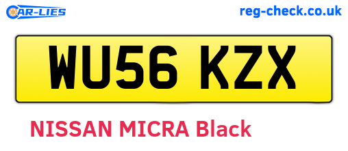 WU56KZX are the vehicle registration plates.