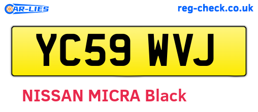 YC59WVJ are the vehicle registration plates.