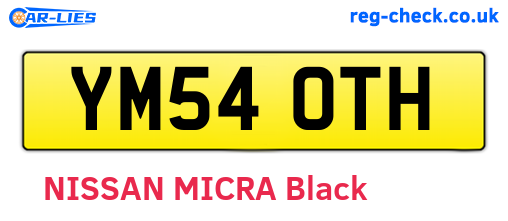 YM54OTH are the vehicle registration plates.