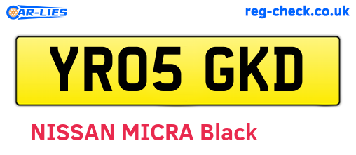 YR05GKD are the vehicle registration plates.