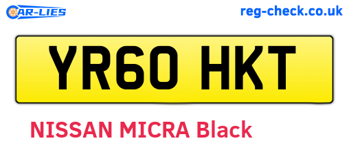 YR60HKT are the vehicle registration plates.