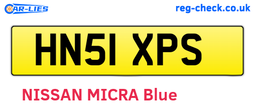 HN51XPS are the vehicle registration plates.