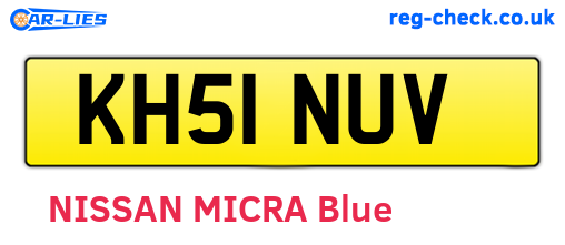 KH51NUV are the vehicle registration plates.