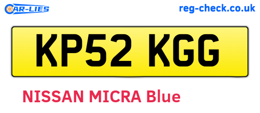 KP52KGG are the vehicle registration plates.