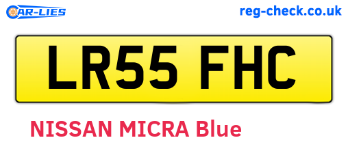 LR55FHC are the vehicle registration plates.
