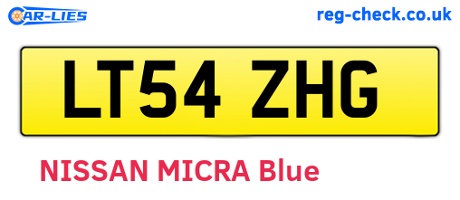 LT54ZHG are the vehicle registration plates.