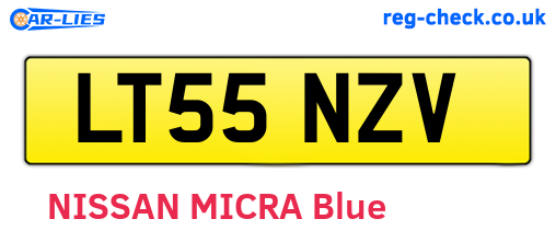 LT55NZV are the vehicle registration plates.