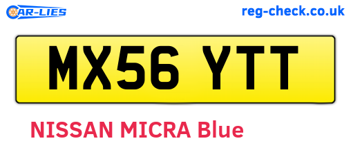 MX56YTT are the vehicle registration plates.