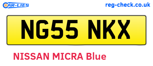 NG55NKX are the vehicle registration plates.