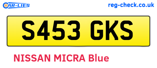 S453GKS are the vehicle registration plates.