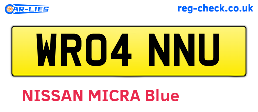 WR04NNU are the vehicle registration plates.