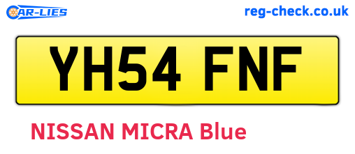YH54FNF are the vehicle registration plates.