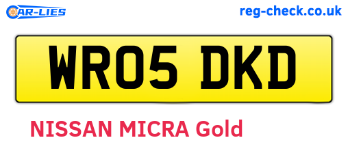 WR05DKD are the vehicle registration plates.