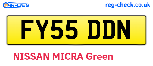 FY55DDN are the vehicle registration plates.