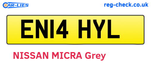EN14HYL are the vehicle registration plates.
