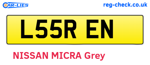 L55REN are the vehicle registration plates.